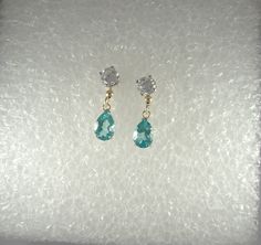 52 Best 14k Gold Earring Jackets Images On Pinterest Diamond Earring Jackets For Studs 14k Gold Dangle Blue Topaz Pear Sky Gemstone Diamond Stud