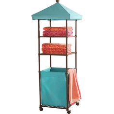 Bronze Pool Storage Towel Shelf Hamper Steel Towel Metal Valet