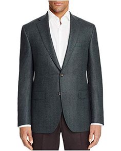 Zimaes-Men Business Brushed Notch Lapel 2 Button Baggy Blazer Jacket Suits