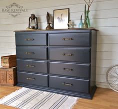 The 26 Best Leith Cabinet Works Chests Of Drawers Images On Large Chest Of Drawers Painted In Midnight Blue And Br Handles Added Timber Top
