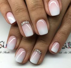 Wedding Ombré Nails Pink And White Pinterest 50 Gel Nails Designs That Are All Your Fingertips Need To Steal The Show White Nailsgel Ombre