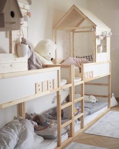 brown bunk beds set bedding dollhouse furniture for LOL surprise doll Renwal kid