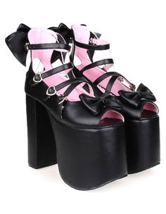 Amaone Escarpin Laniere Femme Talon Haut Carr/é Bloc Plateforme Rockabilly Chaussure Mary Jane Sweet Lolita High Heels Chunky