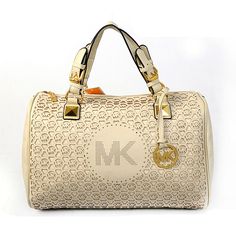 Www Nike86new Mk Handbags Outlet Replica Michael Kors Logo Large Cream Satchel