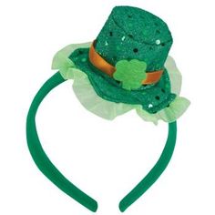 8 Pack St Patricks Day Parade Green Shamrock Clover Party Headbands//Top Hat//Head Boppers Idea for Saint Patricks Accessories and Irish Party Favors Decorations for Adult and Children.