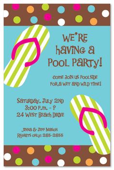 54 best pool party invitations images on pinterest pool parties