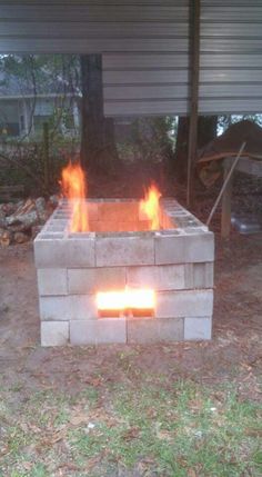 simple temporary cinder block fire pit | Cinder Block Yard ... simple temporary cinder block fire pit | Cinder Block Yard ... on Simple Cinder Block Fireplace id=81263