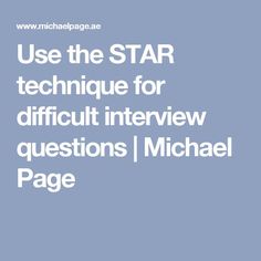 star based interview questions