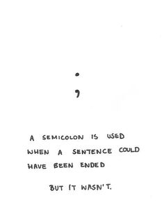 semicolon quote