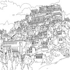 Canadian Artist Steve McDonalds Colouring Book Fantastic Cities Is Full Of Painstakingly Accurate Perspectives Urban Landscapes From Rio To Jodhpur