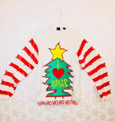 Seuss Thing 1 is On The Run Adult Ugly Christmas Sweater Dr