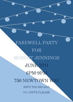 free printable invitation templates going away party party ideas
