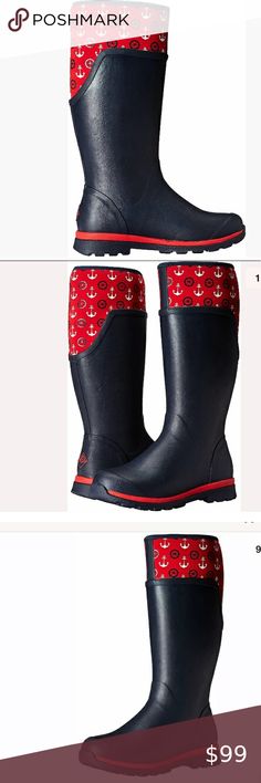 New Statesman Garden Runner Waterproof Rubber Red Size Mens 5 Women 6 Shoes NIB