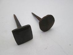 80 Nails Handmade 1/" Black Round Head Clavos Wrought Iron Rustic Door Decor Stud