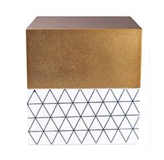 Zakkia Kub Box Black Cute Office Decor Homewares Monochrome Zakkia Kub Box Gold Decorative Geometric Diamond Grid Pattern Design Office Storage