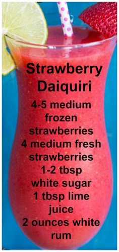Strawberry Daiquiri ~ Einfach, frisch und lecker. , #daiquiri #einfach #frisch #lecker #strawberry