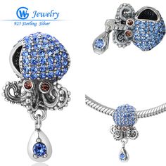 Sterling Silver Sea Shell Perle Dangle Ocean Bead for European Charm Bracelet