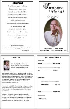 74 best printable funeral program templates images in 2019 microsoft office obituary template