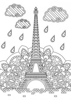 Printable Eiffel tower coloring page. Free PDF download at http ... Printable Eiffel tower coloring page. Free PDF download at http ...