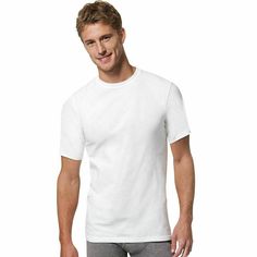6-Pack Black T-Shirts Hanes X-Temp//Comfort Cool Men/'s Crewneck Size Small