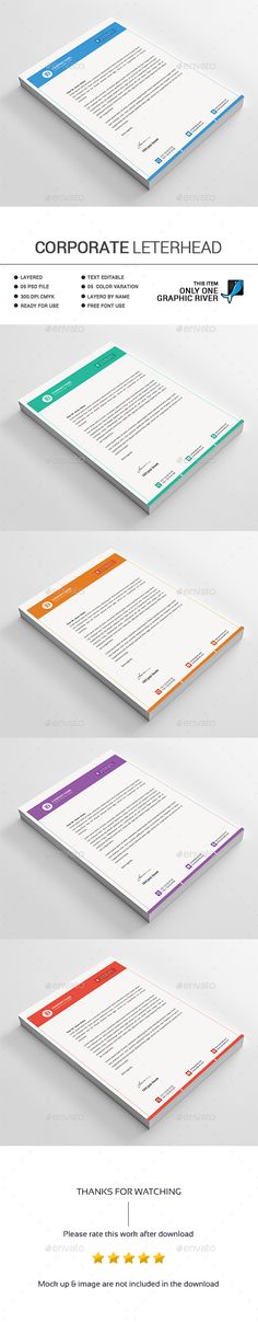 Corporate Letterhead Template Word, PSD, Ai and EPS Format - psd letterhead template Corporate Letterhead Template Word, PSD, Ai and EPS Format - psd letterhead template