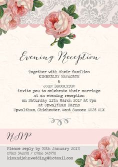 Top 10 Printable Evening Wedding Reception Invitations Rustic Sweet Vintage Evening Reception Invitation