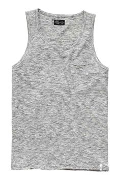 Mens Striped Vest Brave Soul Tank Top Marl Sleeveless Gym Beach Summer Casual
