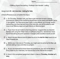 asking for an interview