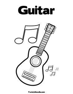 Praising Jesus With The Guitar Coloring Page
