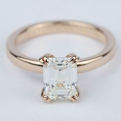 Honey Comb With Bee Yellow Gemstone Promise Ring For Her Jewelry This Rose Gold Solitaire Ring Is Anything But Simple The Double Claw G Setting