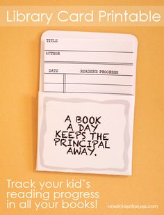 library checkout cards template
