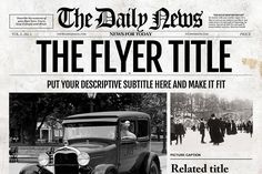 5 newspaper templates bundle diy clipart fonts graphic