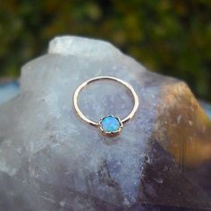 Opal Gold Filled Conque//Cloison//Cartilage Endless Hoop Piercing