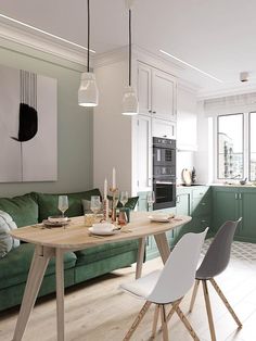 Pin By Ana Maria On Dream House In 2018 Kitchen Decor Design 30 Cozy Scandinavian Style Home With Green Decor Ideas Homedecorideas Homedecor