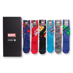Stance Captain NEW Women/'s Marvel Tab Socks Blue BNWT