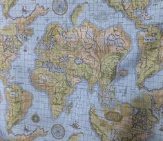 buon viaggio fabric set sail with a good travels mapped fabric the colors feature beige world map