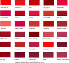 Pin By Ron Mckitrick Imagery On Shades Of Red In 2018 Redheads Longest List Of Diffe Shades Red Color All Are Presented With Names And Hex Code Values