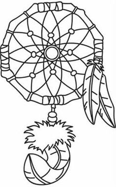 Indianisches Traumfänger Mandala Ausmalbild | colouring