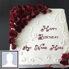 Birthday Cake With Photo, Happy Birthday Cake Photo, Birthday Wishes Cake, Happy Birthday Cake Girl, Happy Birthday Cake Pictures, Sister Birthday Cake, Birthday Cake Pictures, Happy Birthday Cake Images, Happy Anniversary Cakes