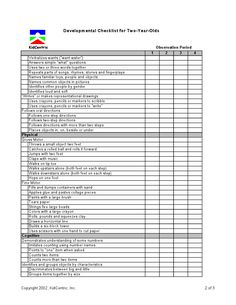Assessment 2 Year Old Page 2 Of 3 More Assessment 2 Year Old Page 2 Of 3 More