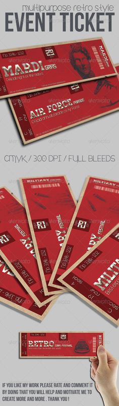 Multipurpose vintage ticket template @creativework247 Cards - create a ticket template Multipurpose vintage ticket template @creativework247 Cards - create a ticket template