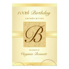 21 Best 100th Birthday Invitation Templates Images Birthday