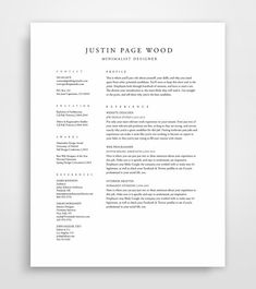 classic resume formats