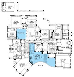 Home Plans House Plan Courtyard Home Plan Santa Fe Style Home ... Home Plans House Plan Courtyard Home Plan Santa Fe Style Home ...