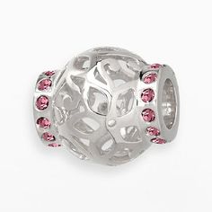 30 Best Individuality Beads Charms Found At Kohl S Images On Individuality Beads Sterling Silver Pink Crystal Openwork Fl Er Bead