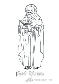 Picture St EphraemCatholic Saints Coloring Pages Ephraem Free Printable Bible Sheets