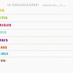 tareas semanales