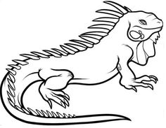 Iguana Clip Art Free Vector 4vector in 2019 Lizard tattoo Iguana