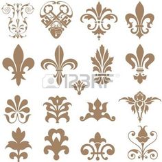 A Fleur de lys tatouage tribal ensemble