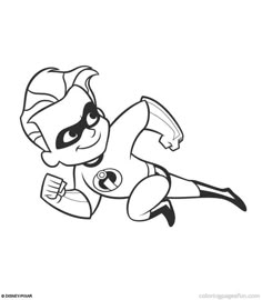The Incredibles Dash Colouring Pages